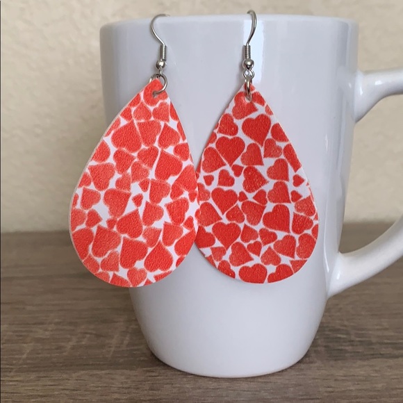 4 for $20 | Red Heart Valentine’s Day Earrings - Picture 2 of 4